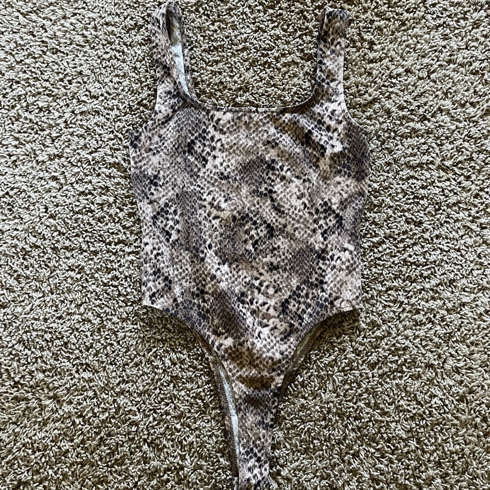 Kittenish Snake Print Bodysuit
